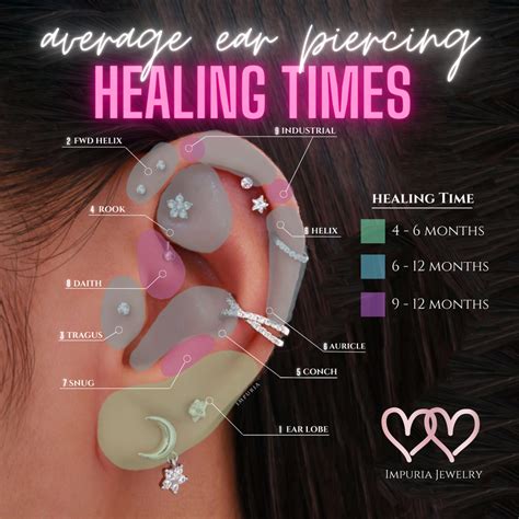 101 piercing|healing time for piercings.